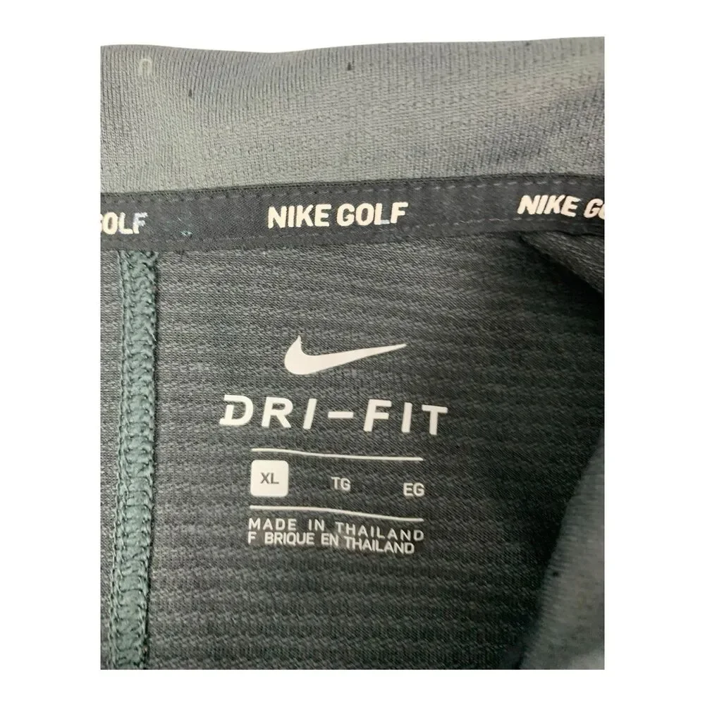 Nike Golf Dri Fit Polo Shirt, Short Sleeves, Gray Polka Dot, Men's Size XL